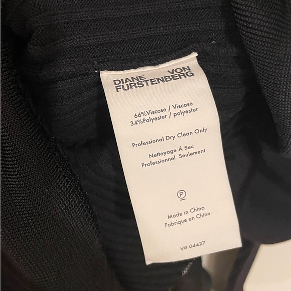Diane Von Furstenberg Black Peplum Sweater Small - Picture 3 of 4